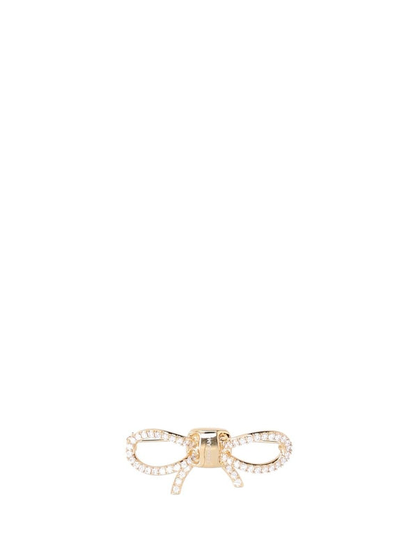Spille Bow Strass Jewelry Gold