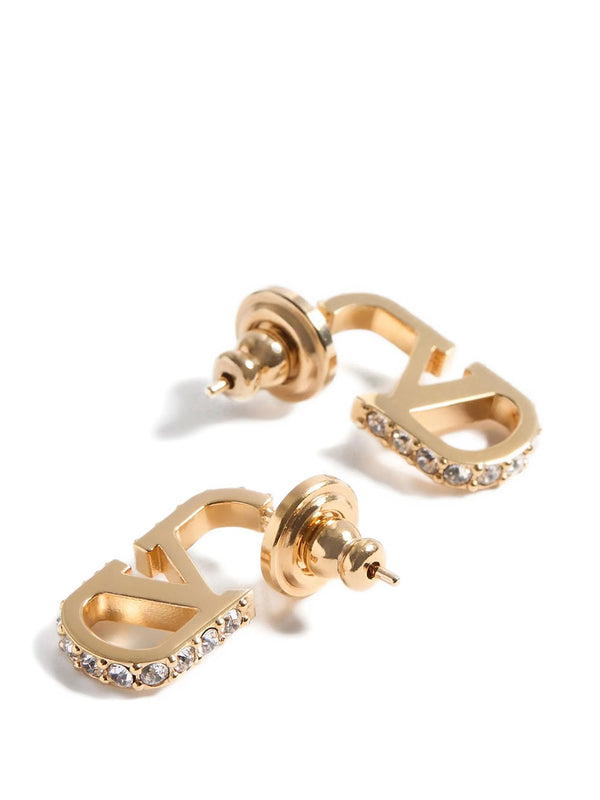 Vlogo Signature Earrings In Metal And Swarovski® Crystals