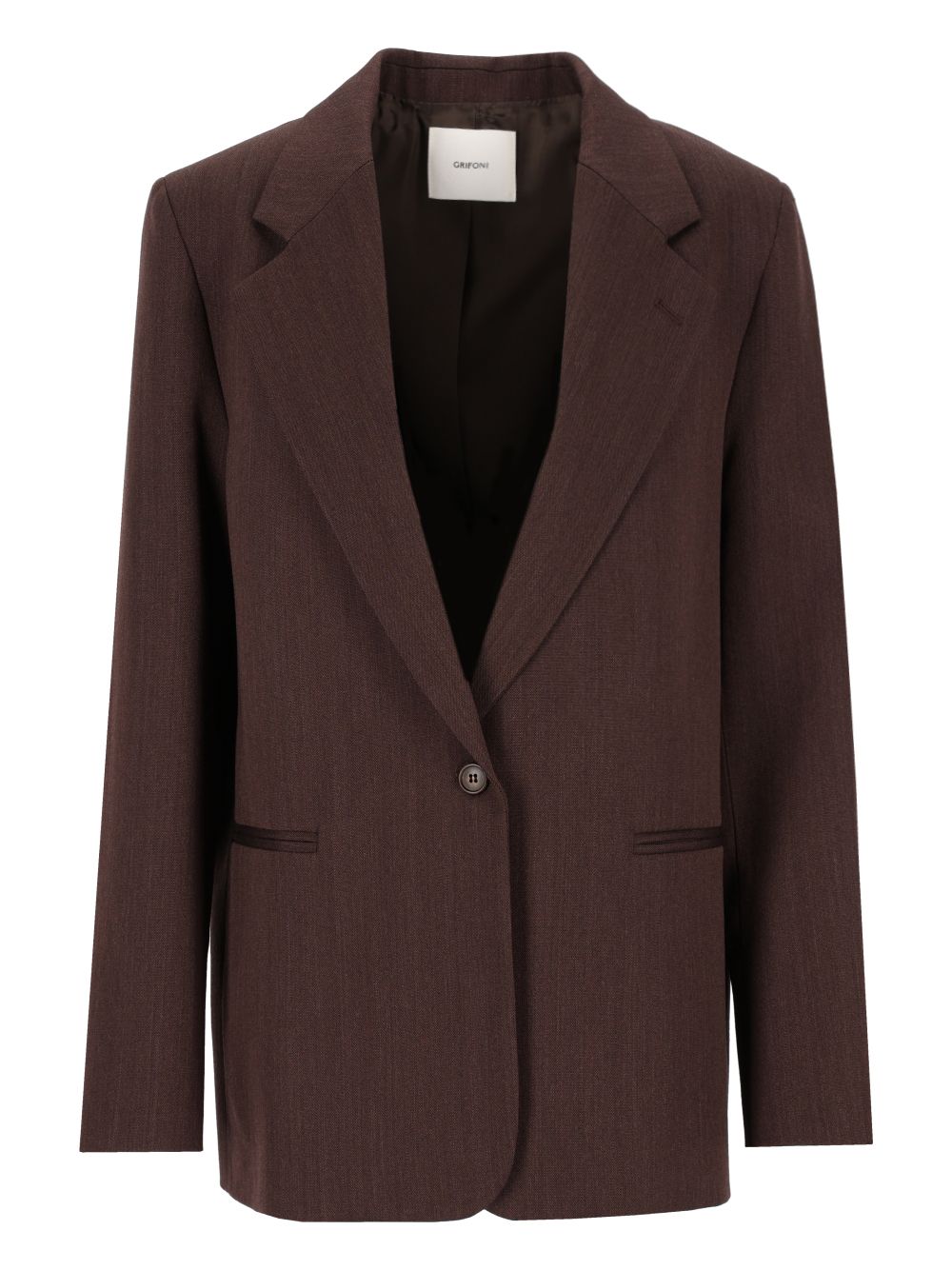 Grifoni Single-Breasted  Blazer Jackets - Brown | 5b1dc4aeae61044b9a9ccf628db5972e8805b36a