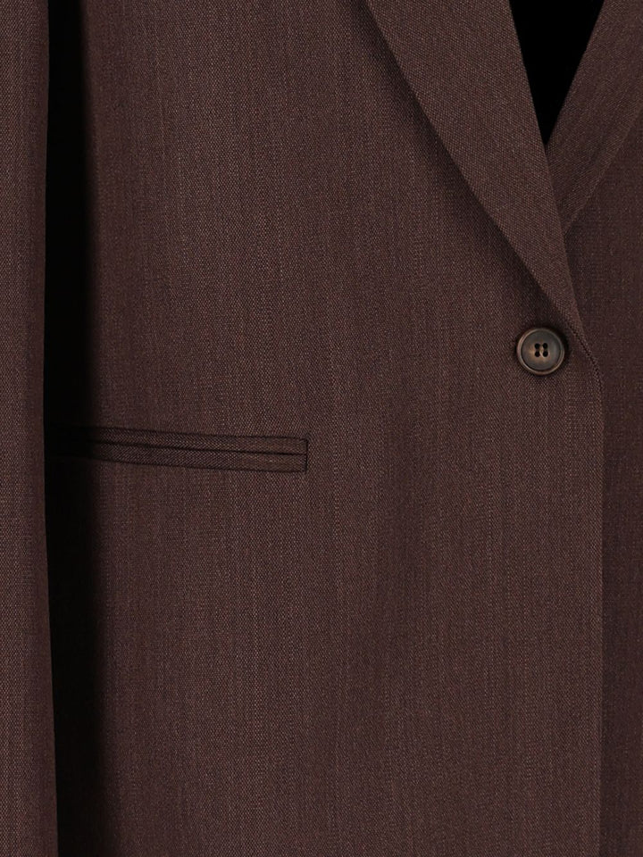 Grifoni Single-Breasted  Blazer Jackets - Brown | 8709e8d30291cf0755ee656cf87ccd5ef3010e71