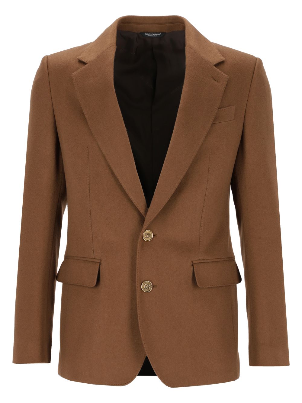 Dolce & Gabbana Sicilia Light Single-Breasted Cashmere Jacket Jackets - Brown | 515821623b0a5d2d050d0a51a897602c27e81e53