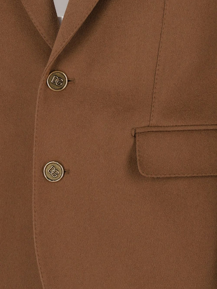Dolce & Gabbana Sicilia Light Single-Breasted Cashmere Jacket Jackets - Brown | 63e0a78f23537410ea691c5d091c0f40d3beefd7
