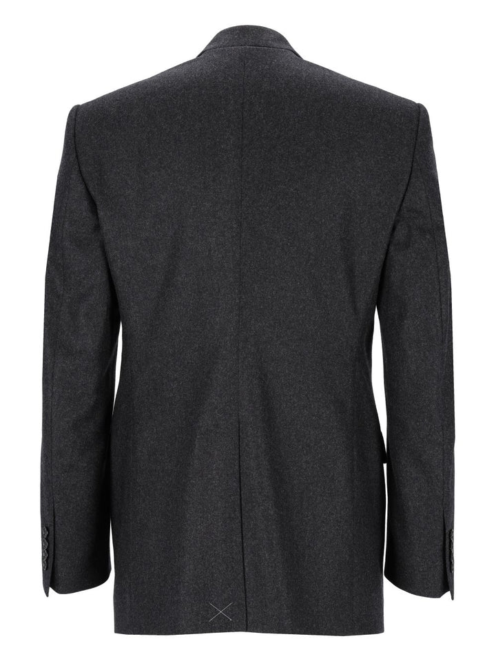 Dolce & Gabbana Sinatra Single-Breasted Wool Flannel Jacket Jackets - Black | b596f3e8c10781f57c7eda4988552c9d60cf130b