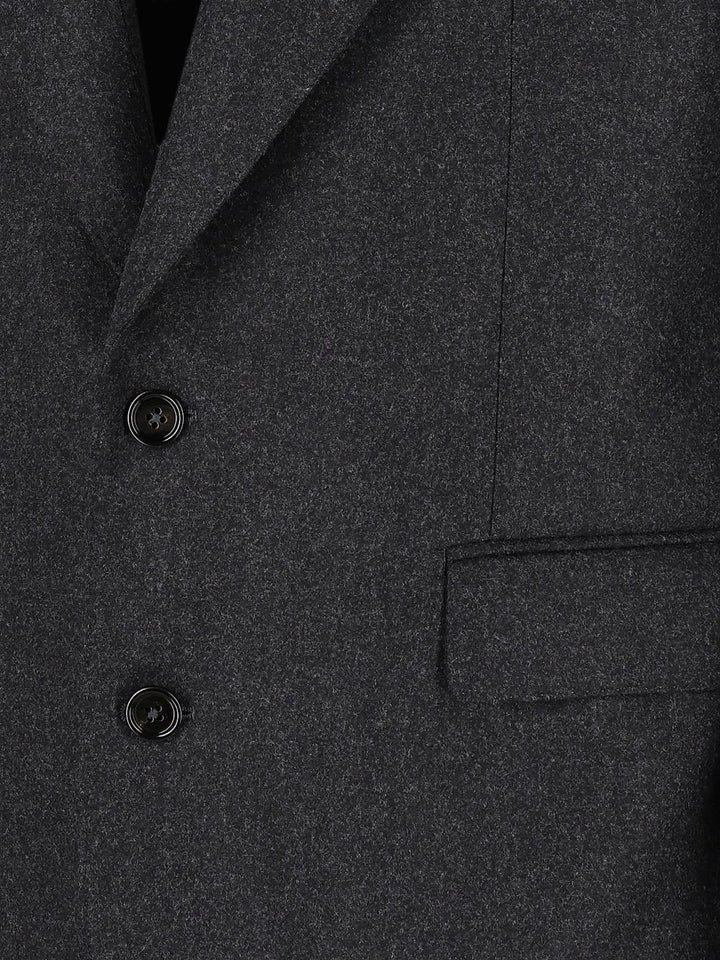 Dolce & Gabbana Sinatra Single-Breasted Wool Flannel Jacket Jackets - Black | 8932282d3b92574c9bb3d93d6b266ea988aaa054