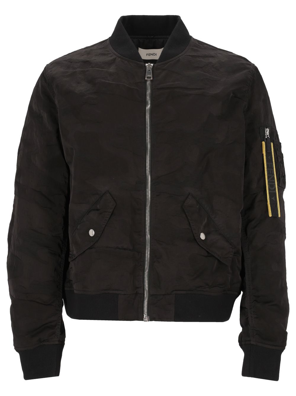 Fendi Nylon Bomber Jackets - Black | 87d411e1a9ce2e56aba4e270b11f4a042c6ce156