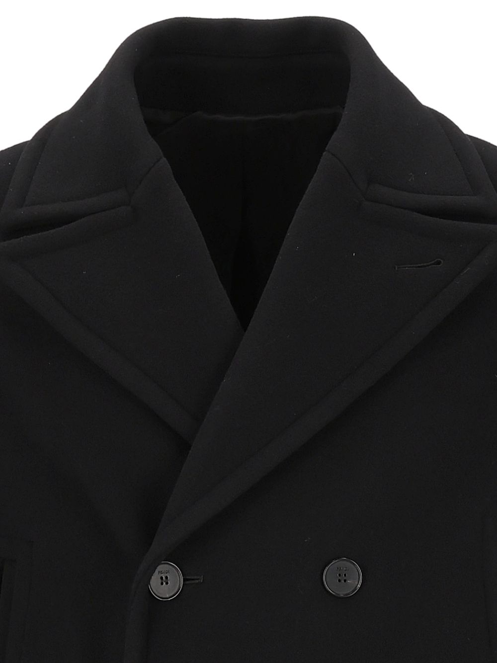 Fendi Wool And Angora Coat Coats - Black | 4196867a983ea2f10be4ea0e5dfa62cb49749d53