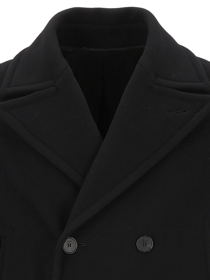 Fendi Wool And Angora Coat Coats - Black | 4196867a983ea2f10be4ea0e5dfa62cb49749d53