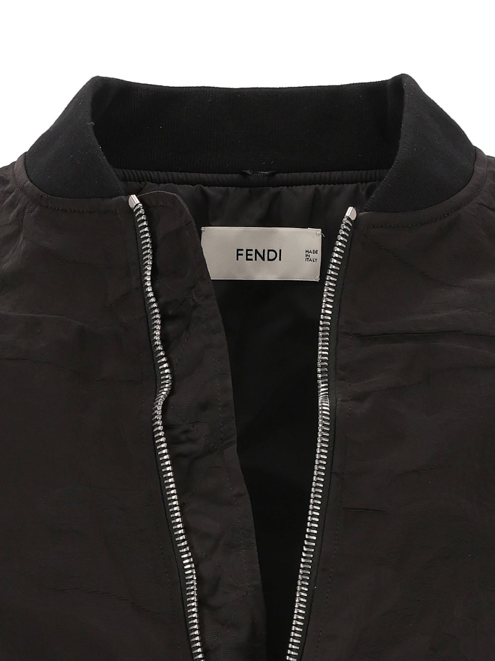 Fendi Nylon Bomber Jackets - Black | 2a7d04807aaa75fee0d99d1a24a574cb6c2b571a