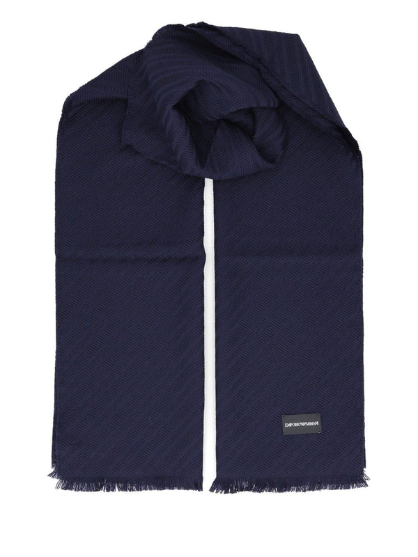 Virgin Wool Scarf Scarves And Foulards Blue