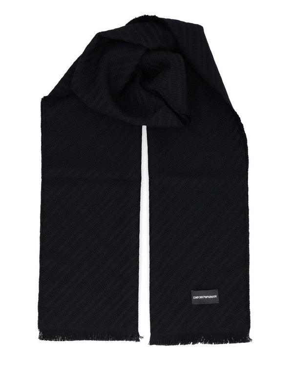 Virgin Wool Scarf Scarves And Foulards Black