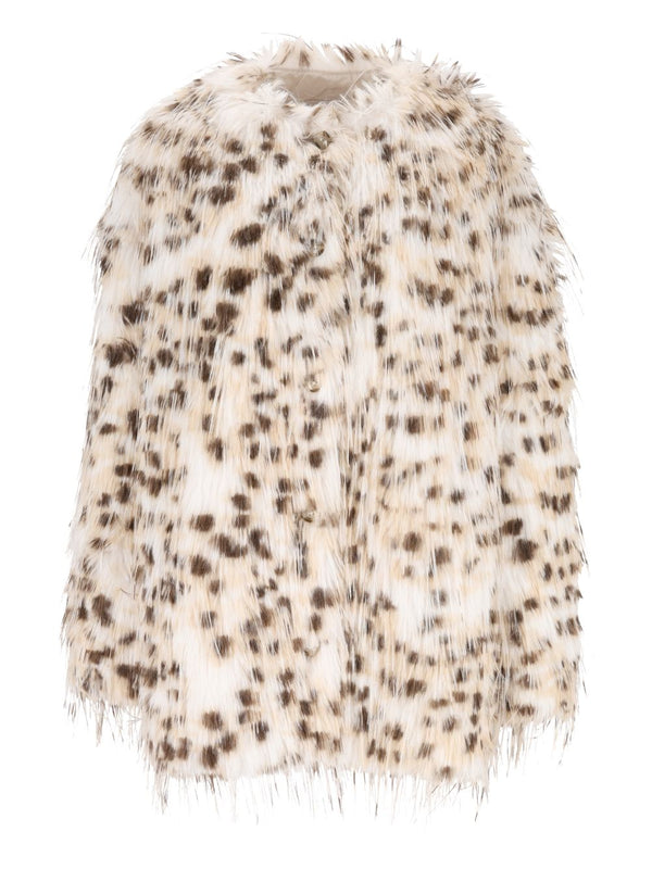 Rowe Collarless Short Coat Polyester Coats Multicolor