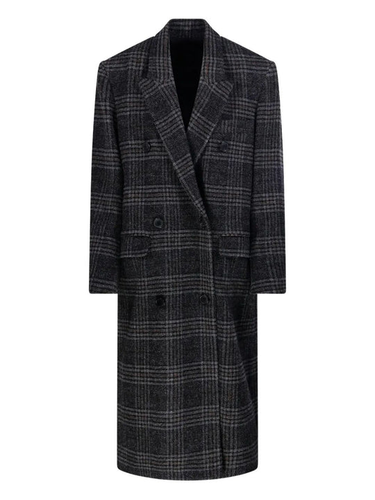 Lexana Long Check Wool Coat