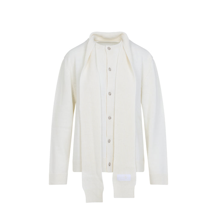 Mm6 Maison Margiela Cardigan - White | a7a355445c92ea89eb1173ec8be630cd7326cd7e