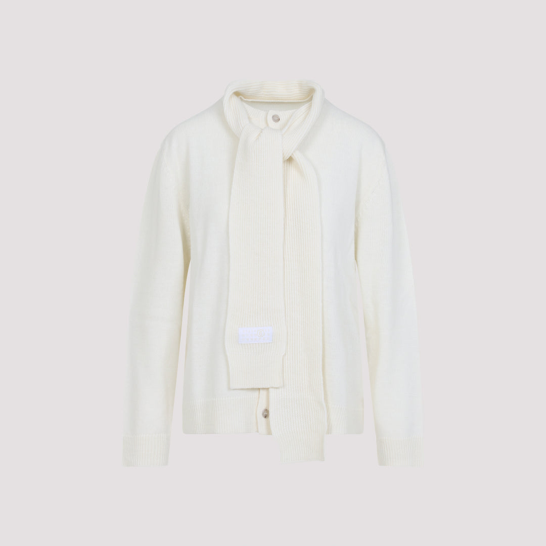 Mm6 Maison Margiela Cardigan - White | e6504dcadb8c95505f9b9a3f691fd70a50d16133