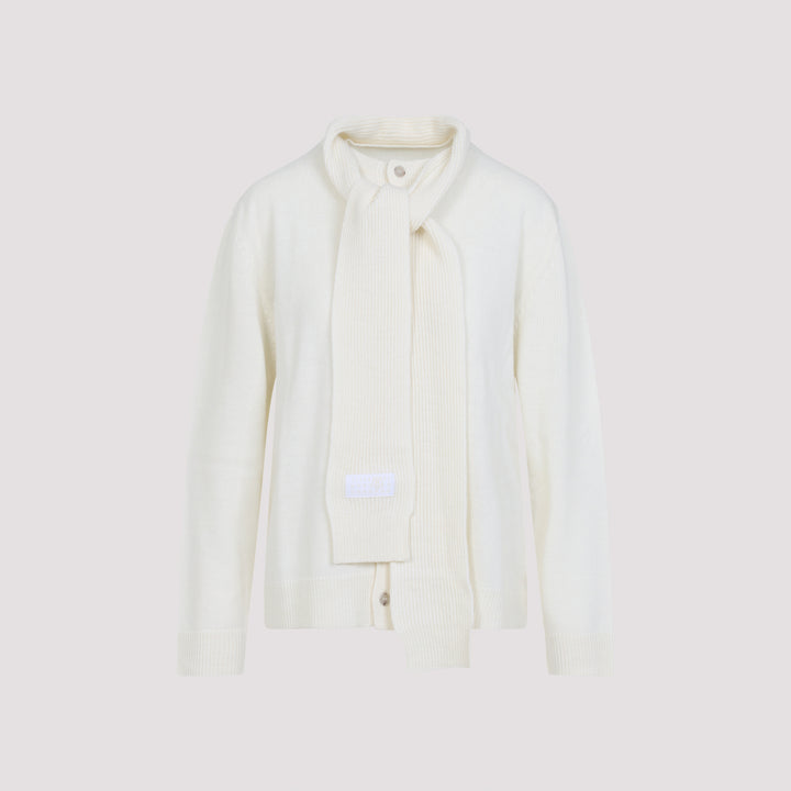 Mm6 Maison Margiela Cardigan - White | e6504dcadb8c95505f9b9a3f691fd70a50d16133