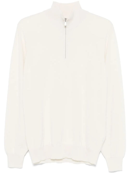 Cashmere Sweater With Half Zip