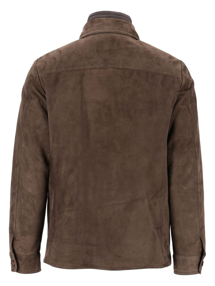 Moorer Torquato Suede Jacket Jackets - Brown | def18708ca98e7acc56038f43d68f724f875933c