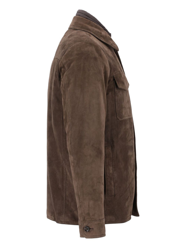 Moorer Torquato Suede Jacket Jackets - Brown | fb62dc3bdc4731ac9e7963ceb970aca06a9396d0