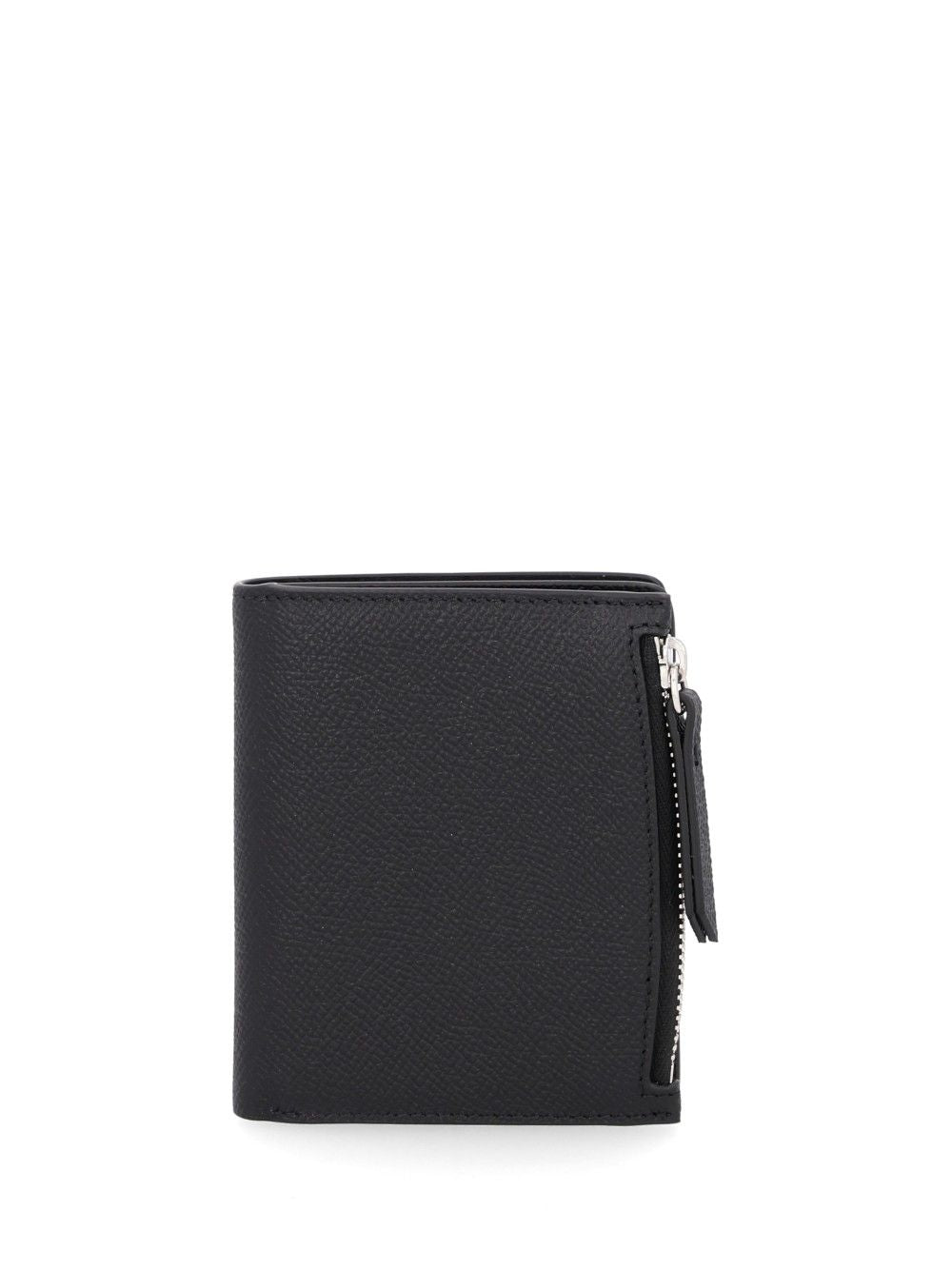 Maison Margiela Compact Leather Wallet With Side Zip Wallets - Black | a4313462d8396219975f6ace903cc41fb4cb2f3f
