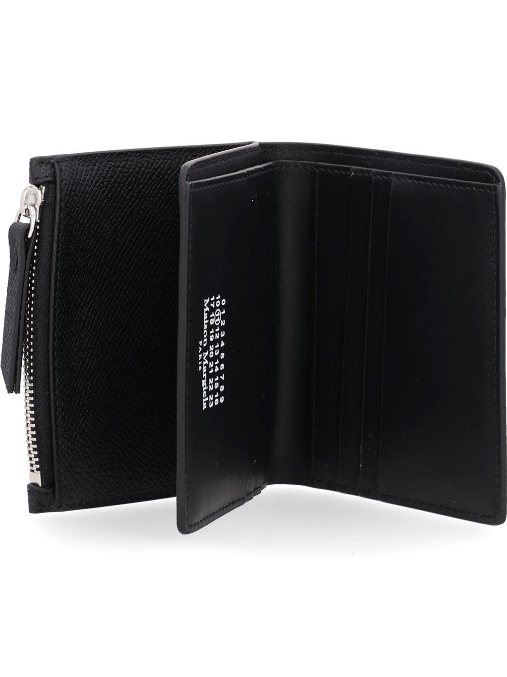 Maison Margiela Compact Leather Wallet With Side Zip Wallets - Black | 53f9fa03c233b701be8121d6f3ace8c85dbd9e67