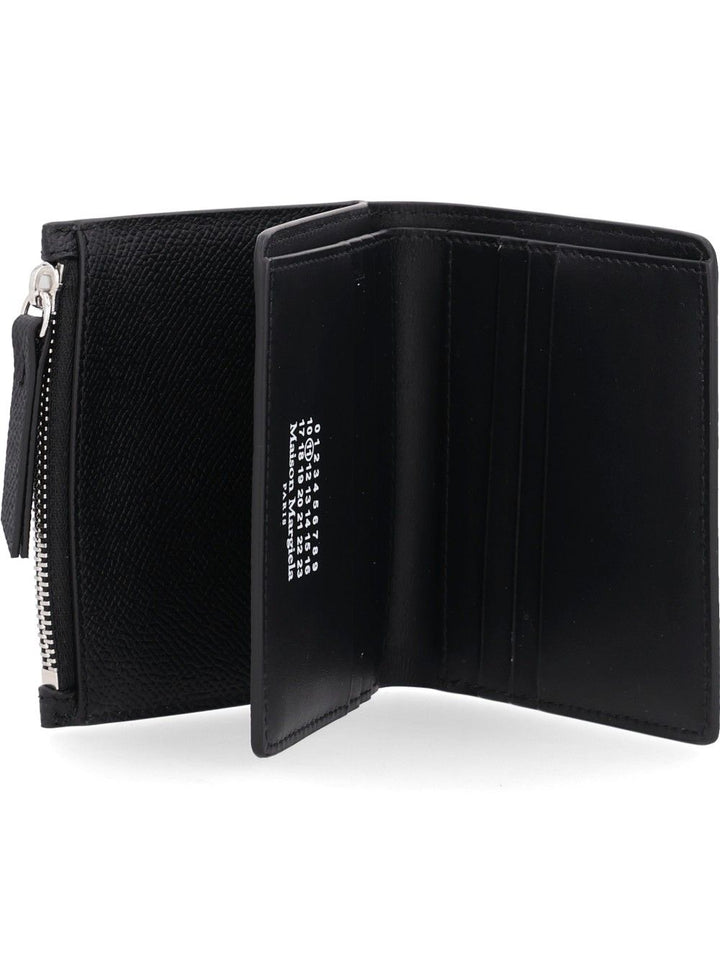 Maison Margiela Compact Leather Wallet With Side Zip Wallets - Black | 53f9fa03c233b701be8121d6f3ace8c85dbd9e67