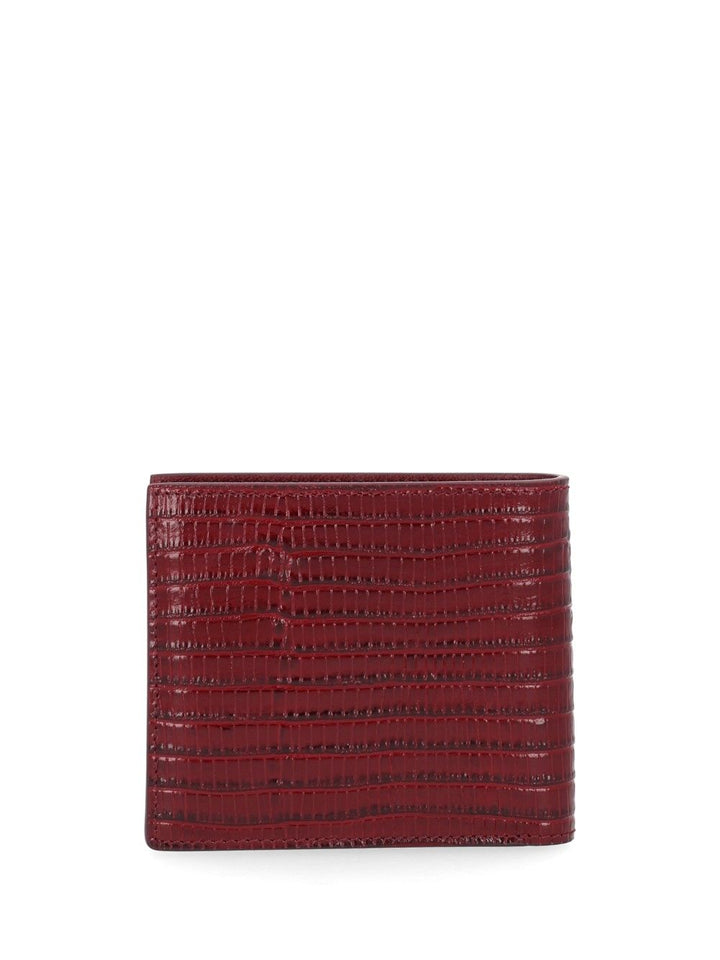 Tom Ford T Line Lizard-Effect Leather Wallet Wallets - Red | 1b0306baa6ed48a4e38eaa86fe324b8ecd82d640