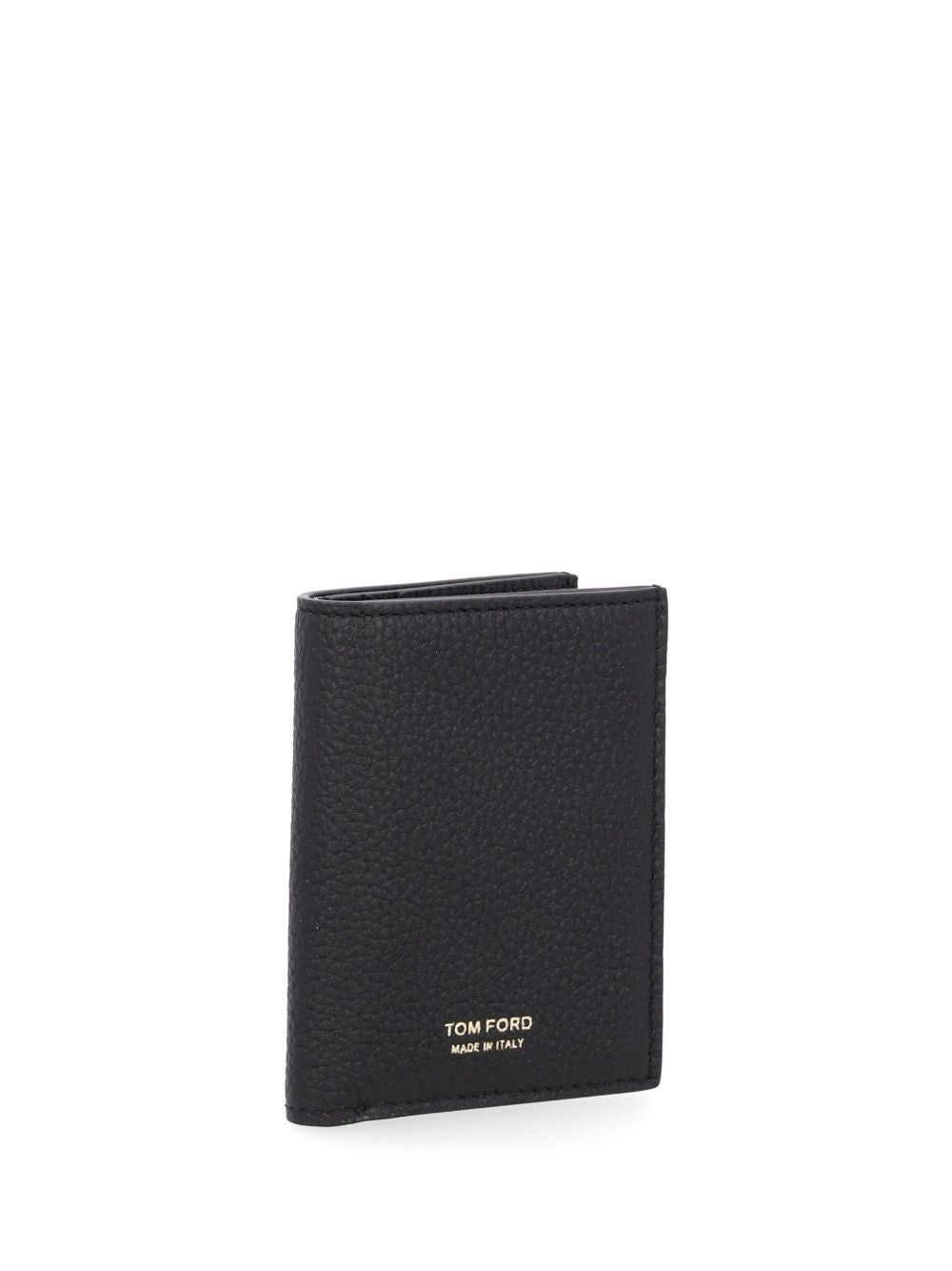 Tom Ford T Line Folding Leather Card Holder Wallets - Black | 55f8a71d4efd53fc7548660ba0ea70bd0ae45efb