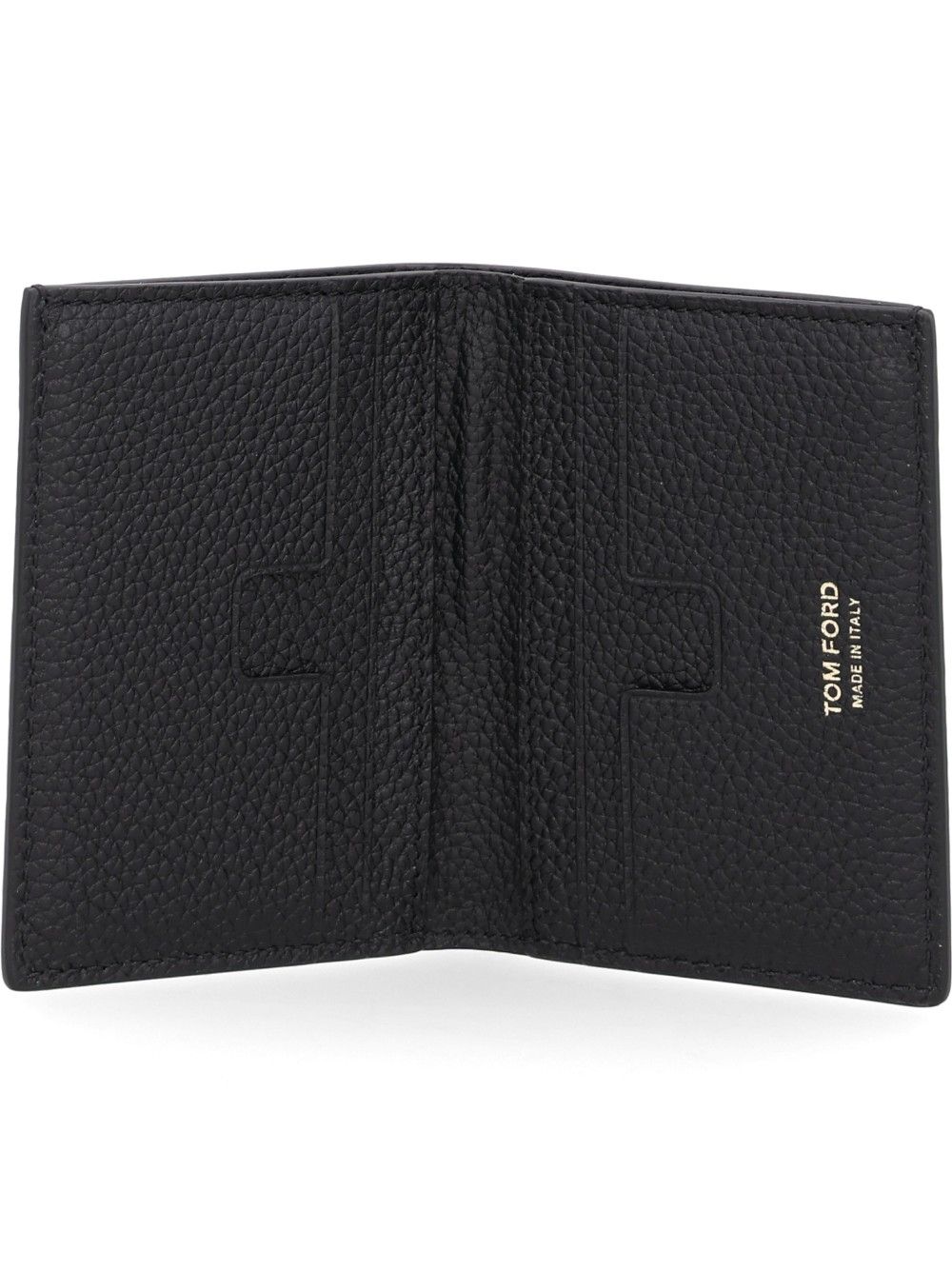 Tom Ford T Line Folding Leather Card Holder Wallets - Black | 8d33b2e8df6c9e7a280dc8f983645399c1ca99ab