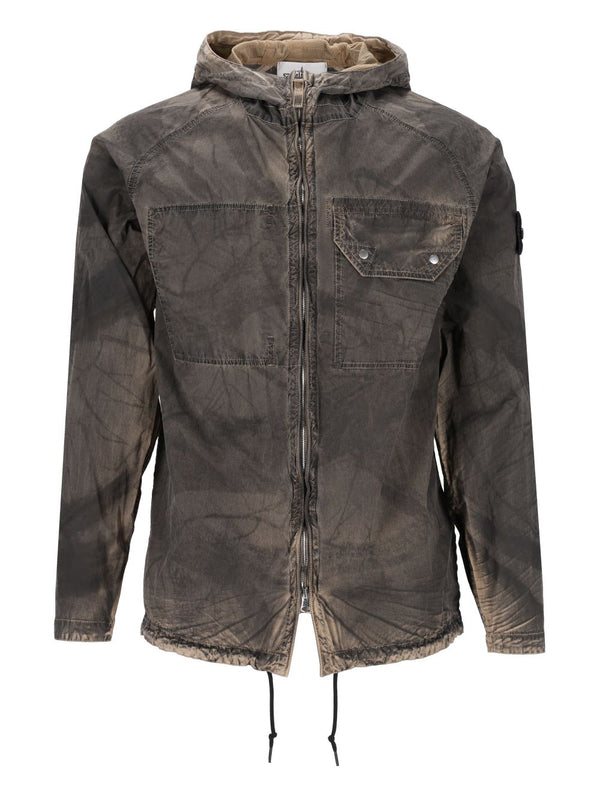 Laser Forest Camo Crinkle Reps-Tc, Recycled Nylon, Garment Dyed Jackets Beige