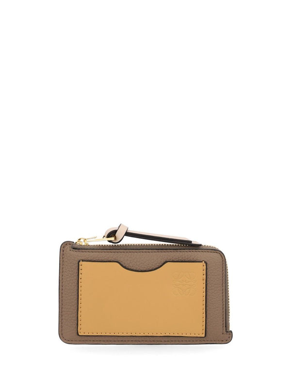 Coin And Card Holder Wallets Brown