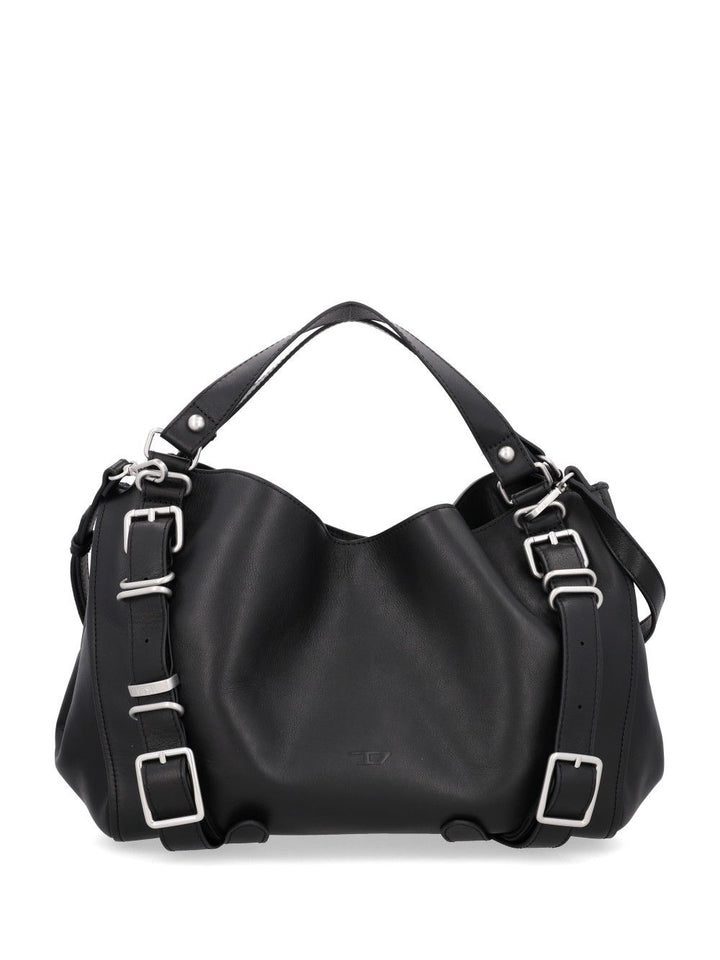 Diesel D-One Medium Leather Bag Black