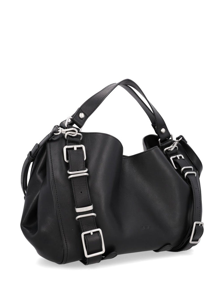 Diesel D-One Medium Leather Bag Black