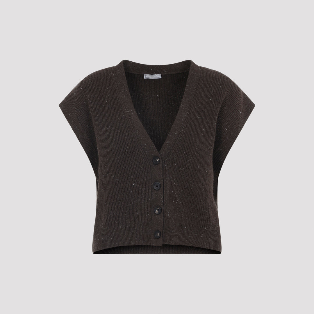 Peserico Cardigan - Brown | 70ba7d01b0d7989e8c343b538c100b68da1d2e14