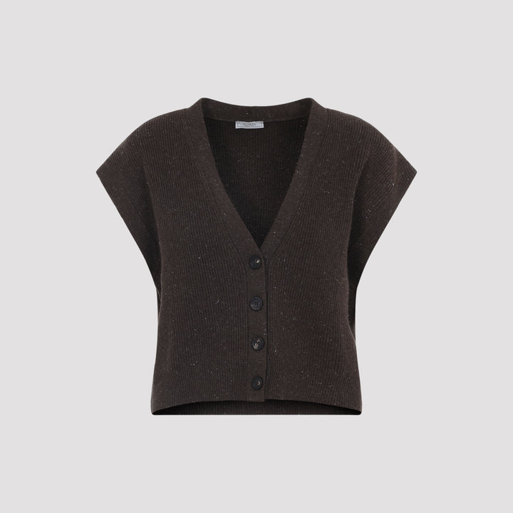 Peserico Cardigan - Brown | 70ba7d01b0d7989e8c343b538c100b68da1d2e14