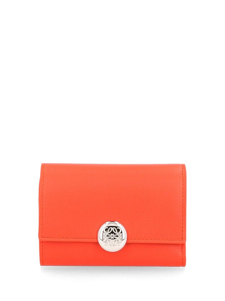 Loewe Pebble Wallets Orange