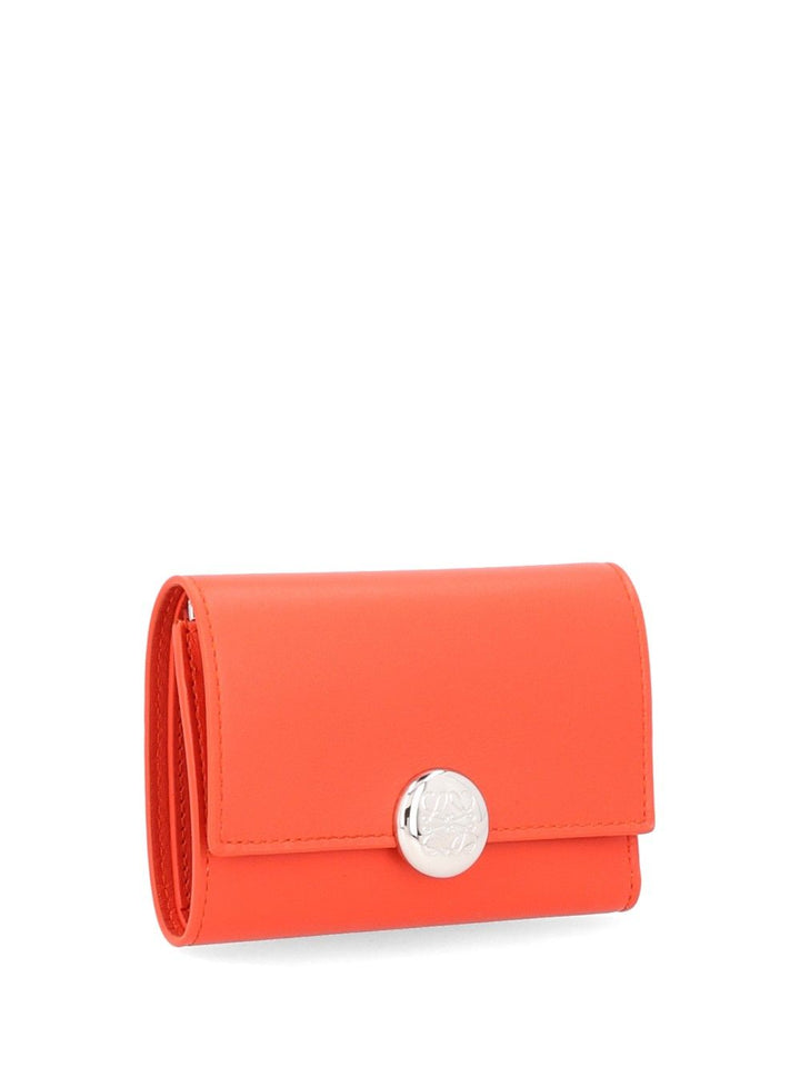 Loewe Pebble Wallets Orange