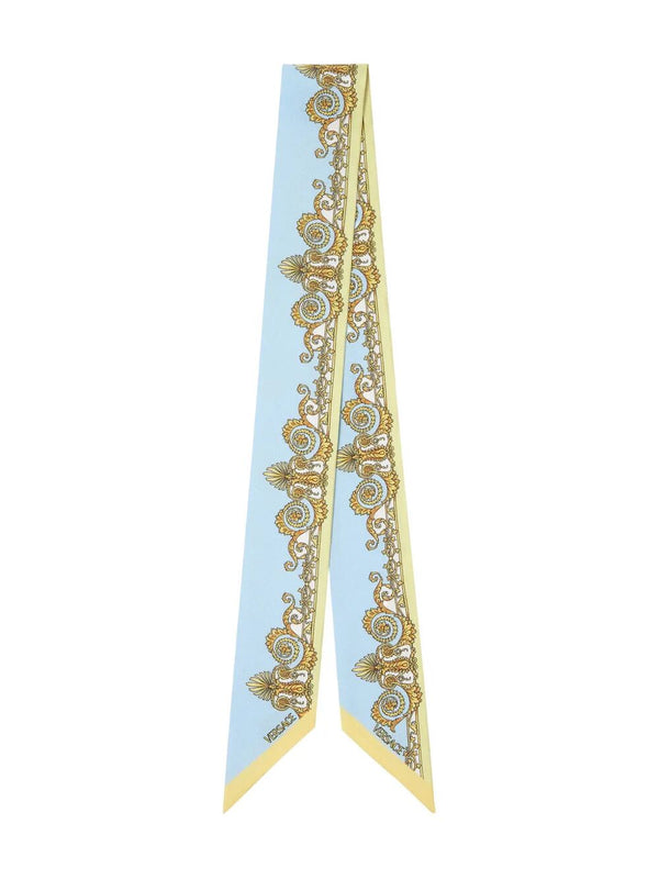 Spring Barocco-Print Silk Twill LavalliÈRe
