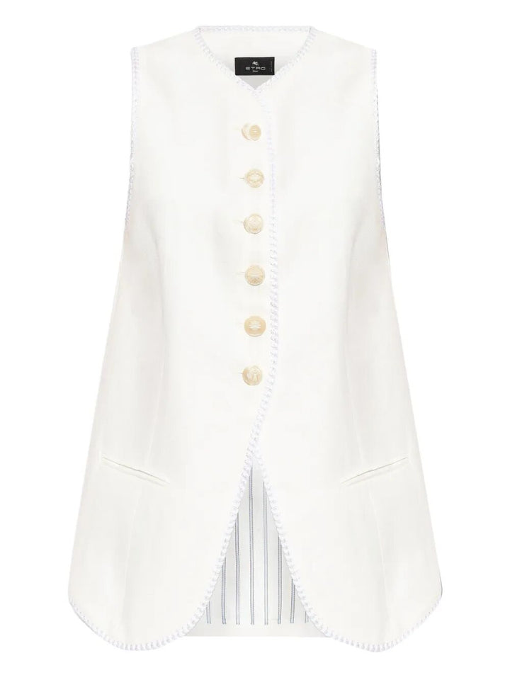 Etro Gilet - White | 7b658a6aa9bd9c67e404329110b7cbc447edd2f2