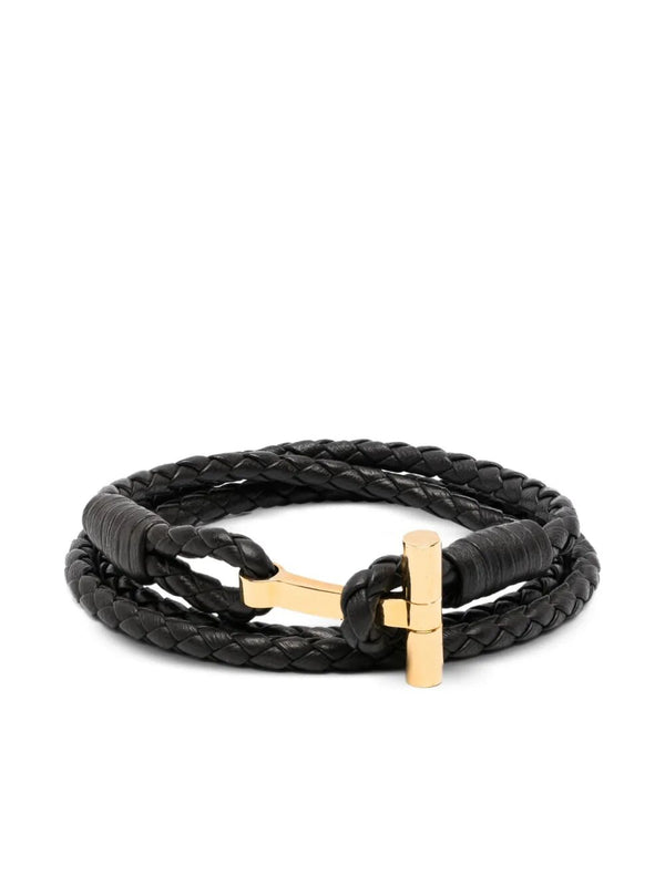 Braided Leather T Bracelet