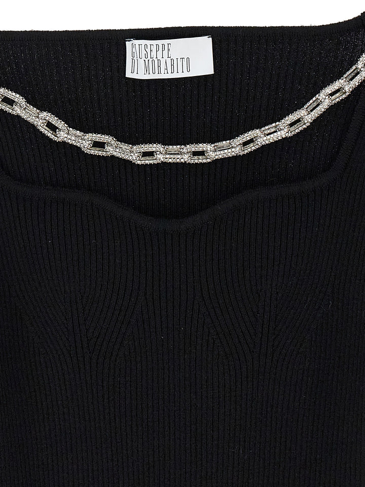 Jewel Chain Sweater Sweater, Cardigans Black