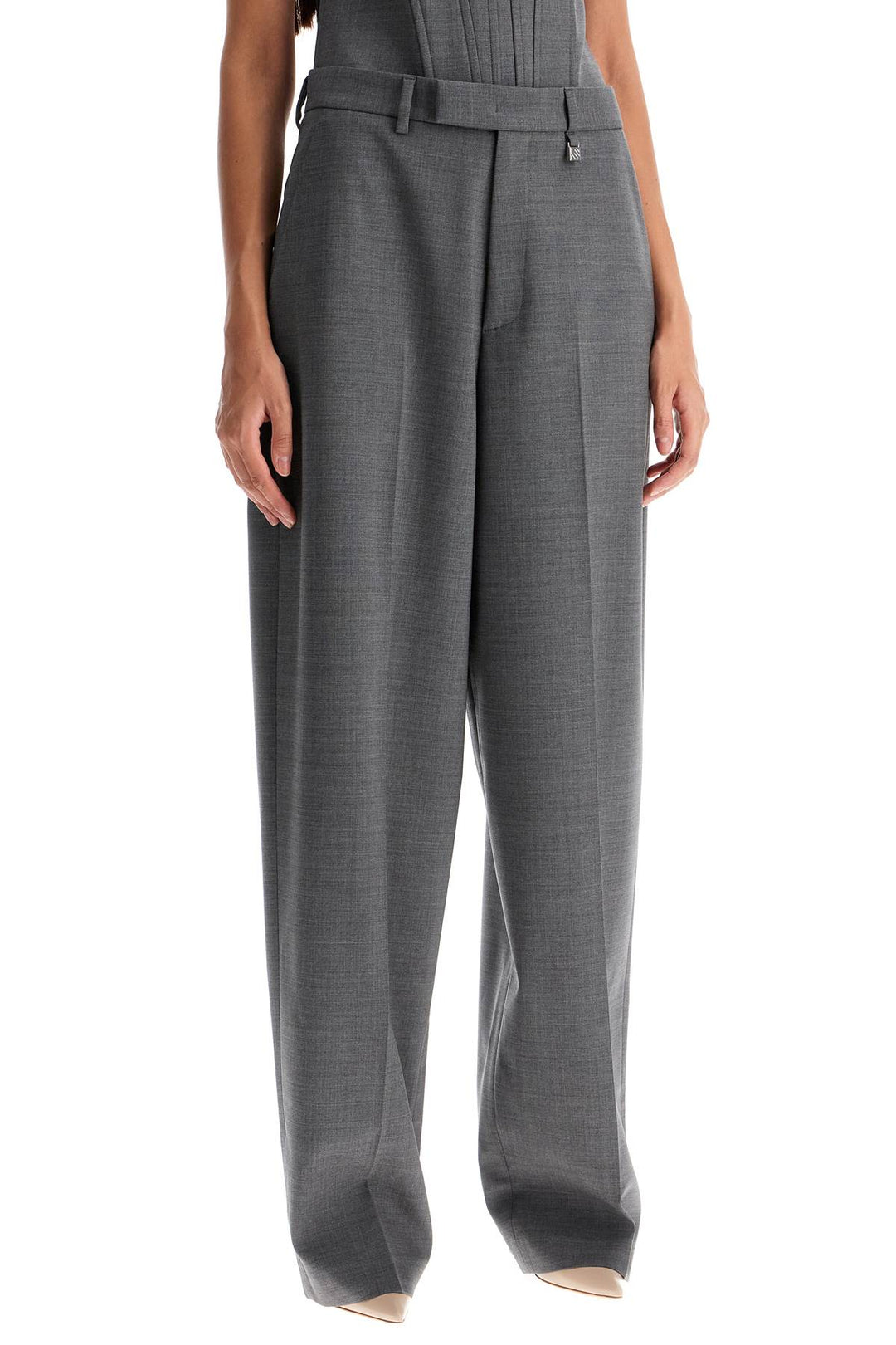 Pantaloni Sartoriali In Lana Stretch