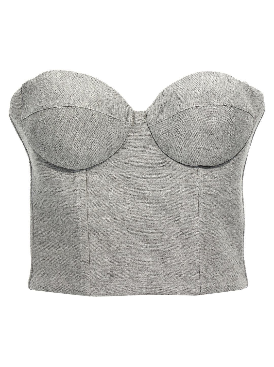 Top Cropped Bustier Tops Gray