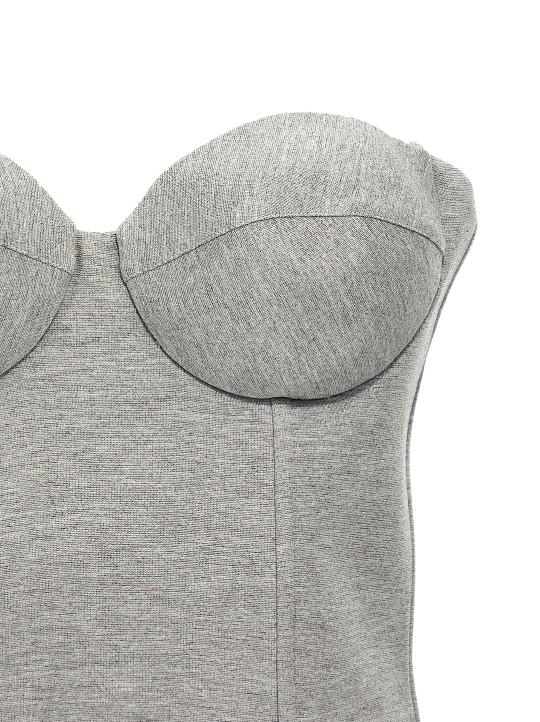 Top Cropped Bustier Tops Gray