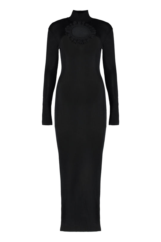 Knitted Maxi Dress Dresses Black