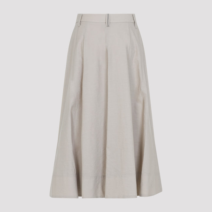Brunello Cucinelli Midi skirts - Nude & Neutrals | e4865dd0df27fb6fac181bd089b71e5d4a04b484