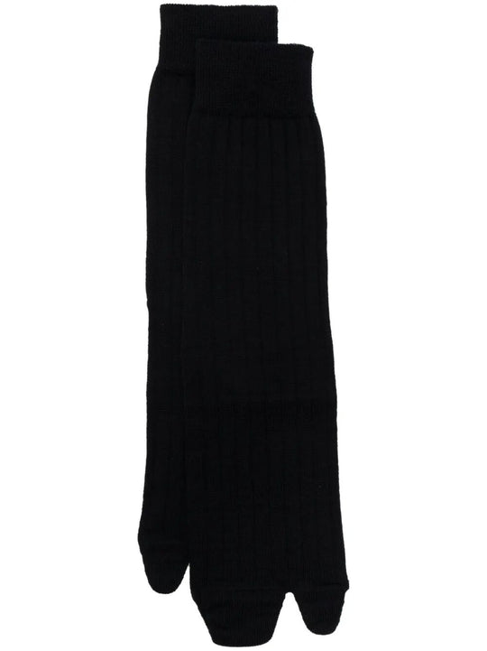 Jersey-Wool Tabi Crew-Length Socks