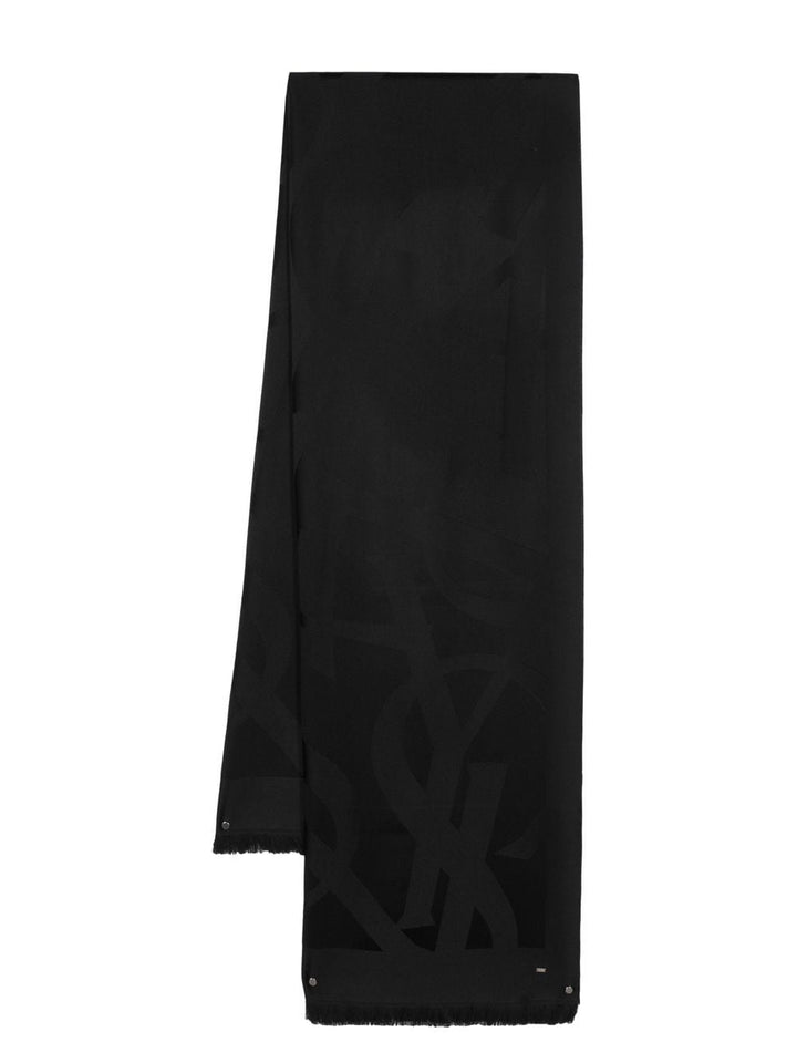 Saint Laurent Paris Scarves - Black | 3f3d1ad8ede7f389683ffa807b688f52af958786