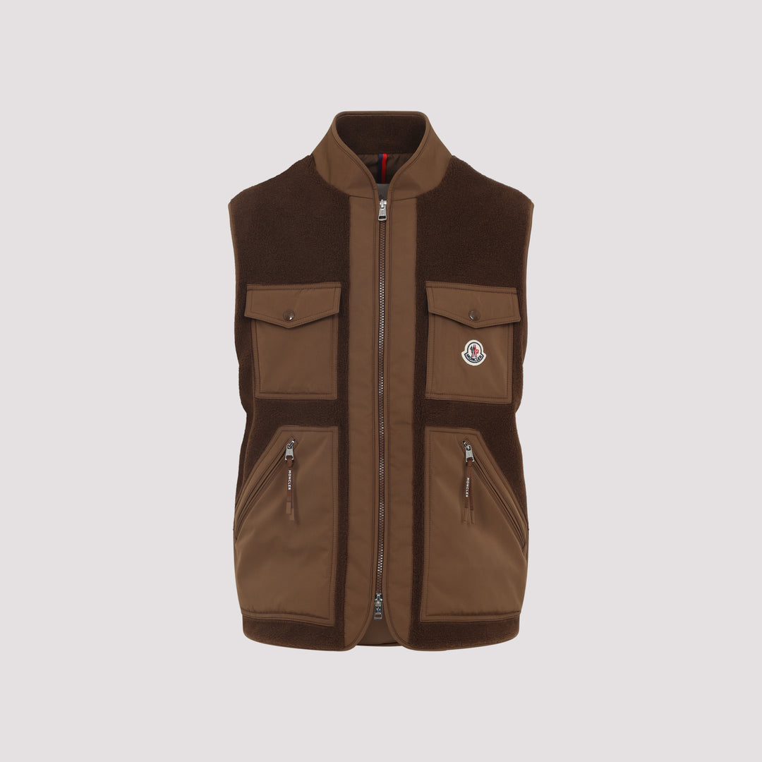 Moncler Gilet - Brown | 148e91bb4e23b6b538f65137a9016b478dc430c0