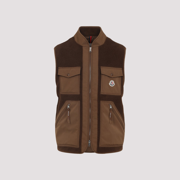 Moncler Gilet - Brown | 148e91bb4e23b6b538f65137a9016b478dc430c0
