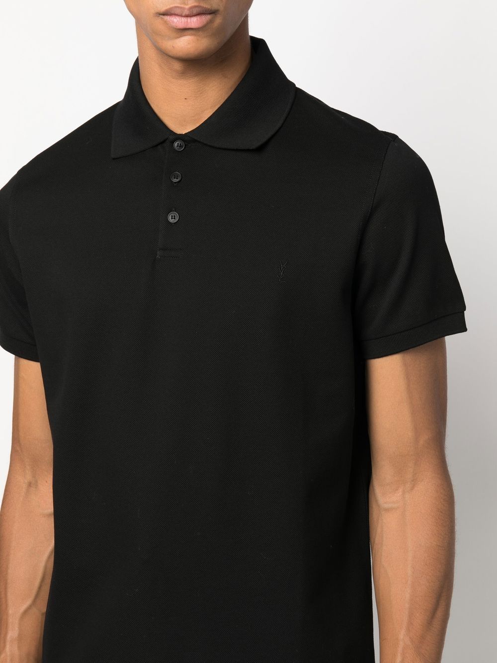 Saint Laurent Paris Polo - Black | e60c04ca4024ad63107ef2dd1fc66bf8534d7119